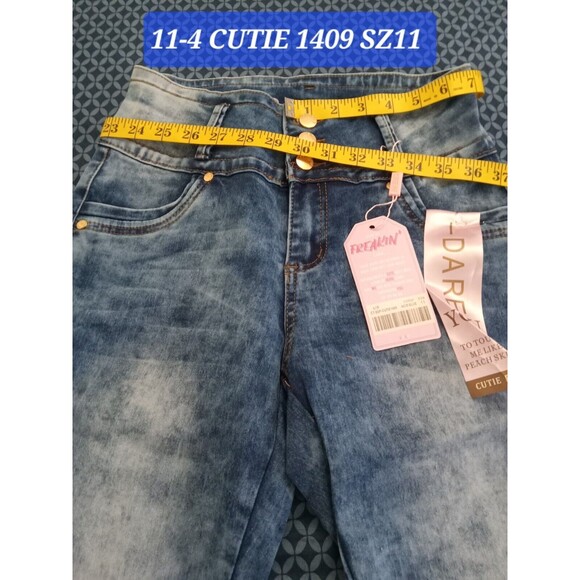 WAIST 29 SIZE 11 SKINNY JEANS STRETCH DENIM PUSH UP ACID 11-4 CUTIE 1409 SZ11 - Picture 2 of 11